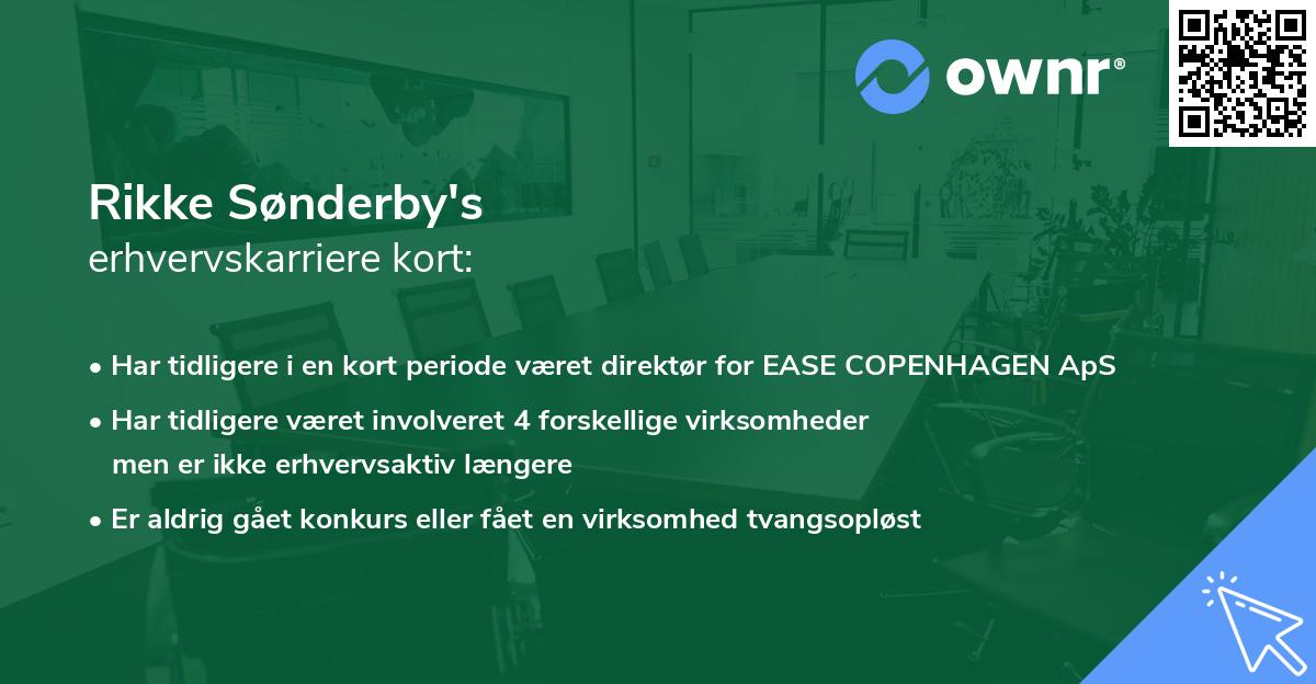 Rikke Sønderby's erhvervskarriere kort