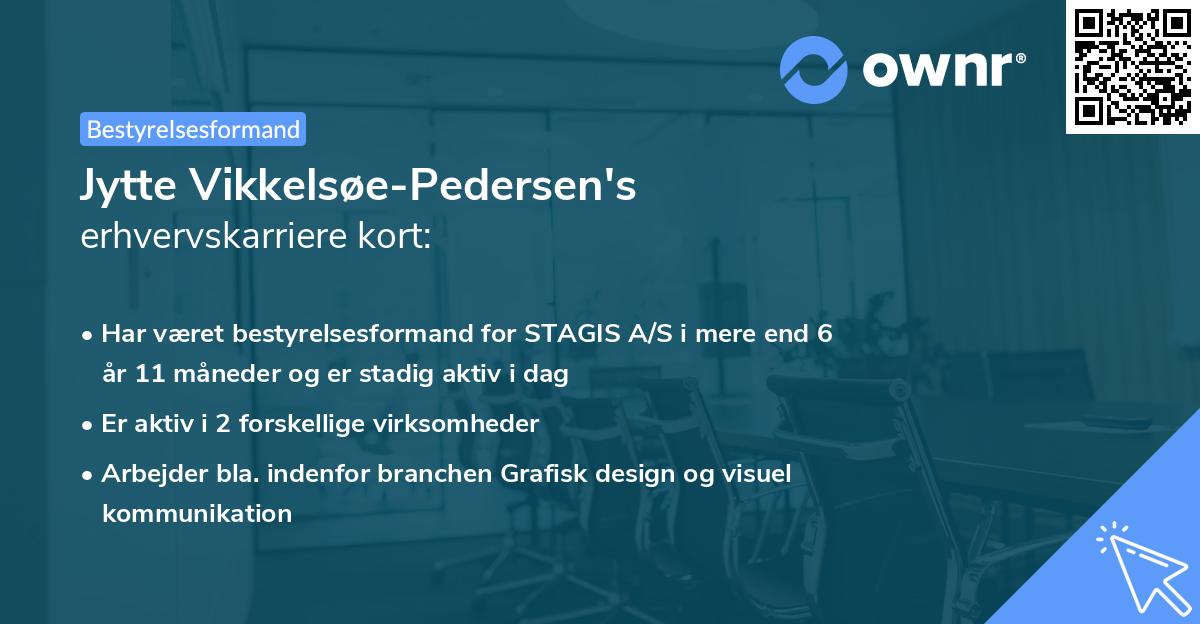 Jytte Vikkelsøe-Pedersen's erhvervskarriere kort