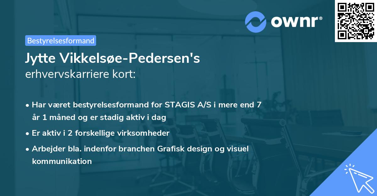 Jytte Vikkelsøe-Pedersen's erhvervskarriere kort