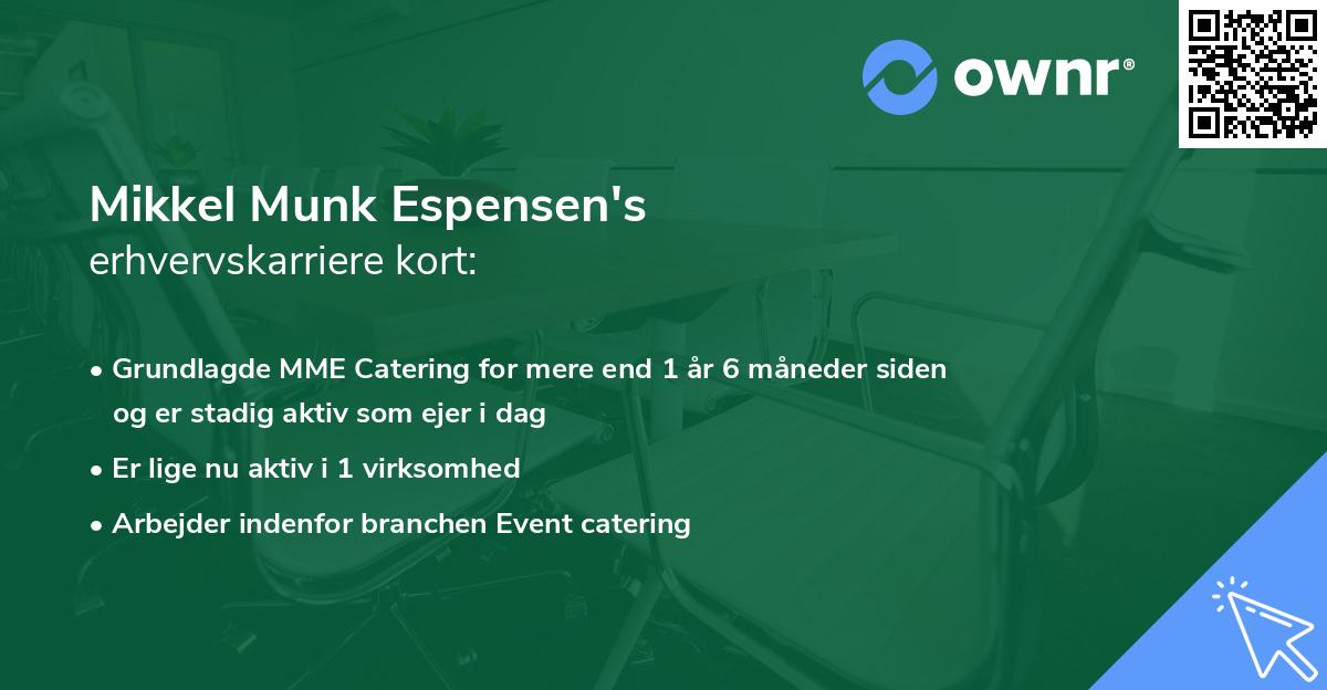Mikkel Munk Espensen's erhvervskarriere kort