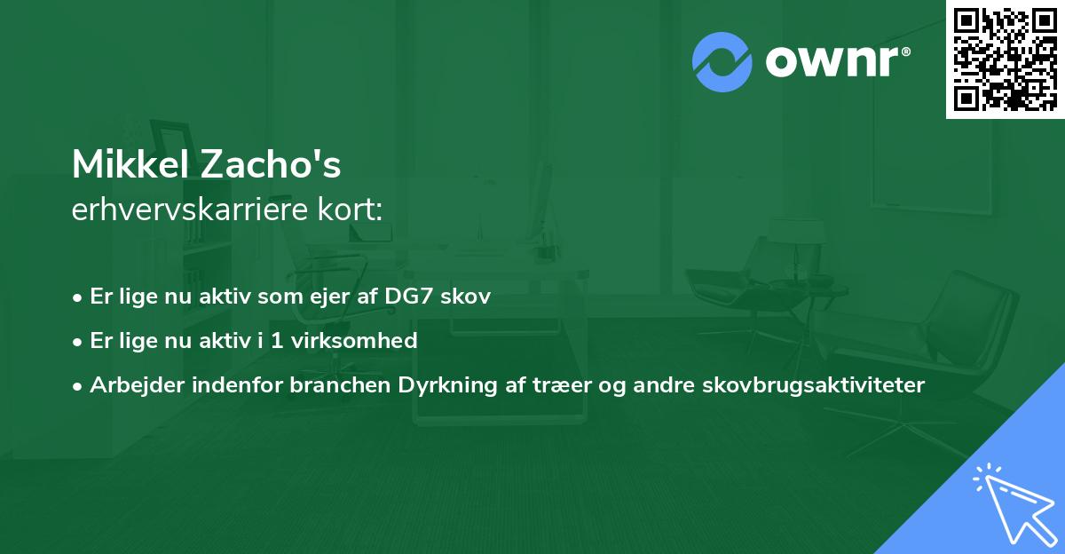 Mikkel Zacho's erhvervskarriere kort
