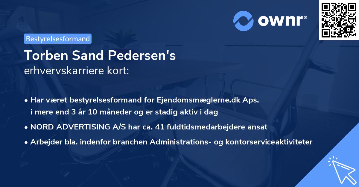Torben Sand Pedersen's erhvervskarriere kort