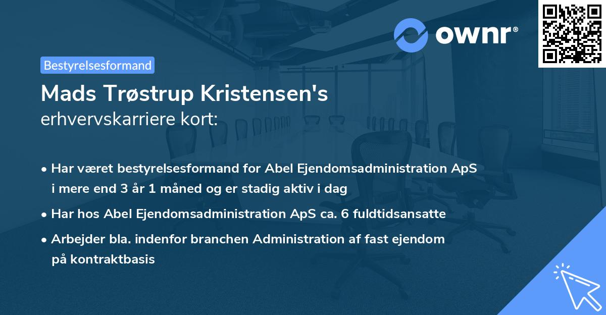 Mads Trøstrup Kristensen's erhvervskarriere kort