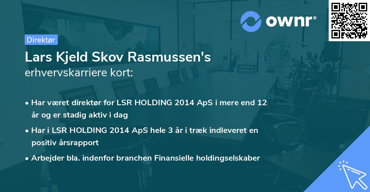 Lars Kjeld Skov Rasmussen's erhvervskarriere kort