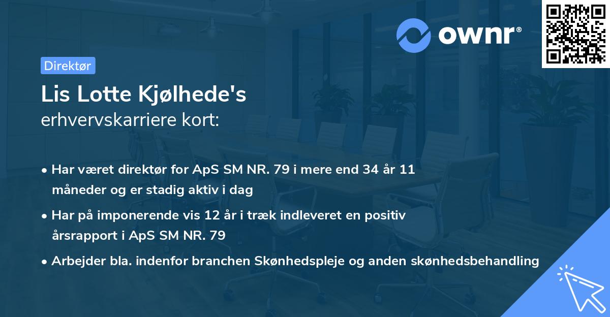 Lis Lotte Kjølhede's erhvervskarriere kort