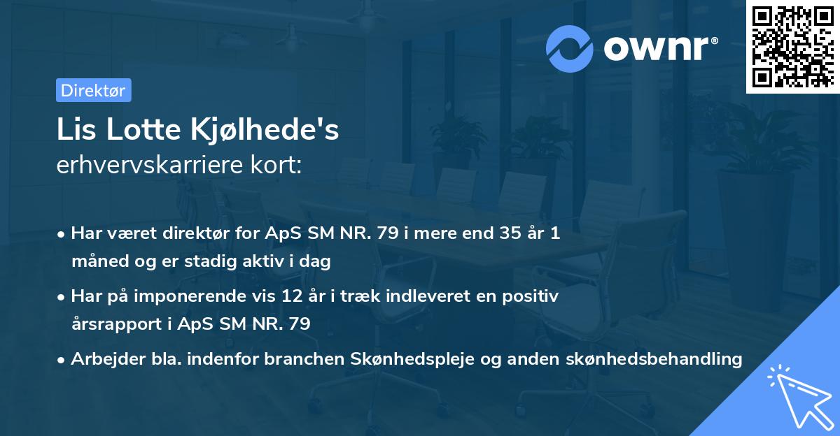 Lis Lotte Kjølhede's erhvervskarriere kort