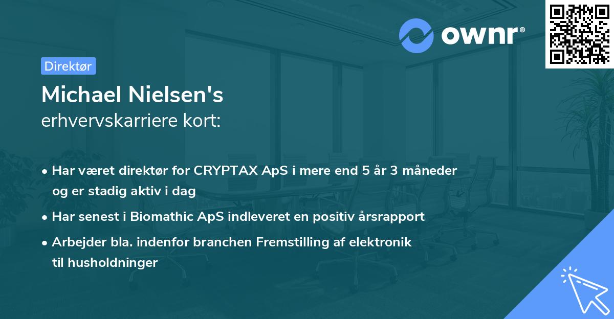 Michael Nielsen's erhvervskarriere kort