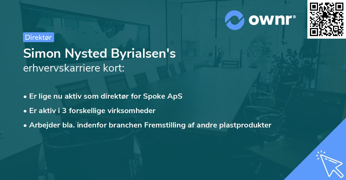 Simon Nysted Byrialsen's erhvervskarriere kort
