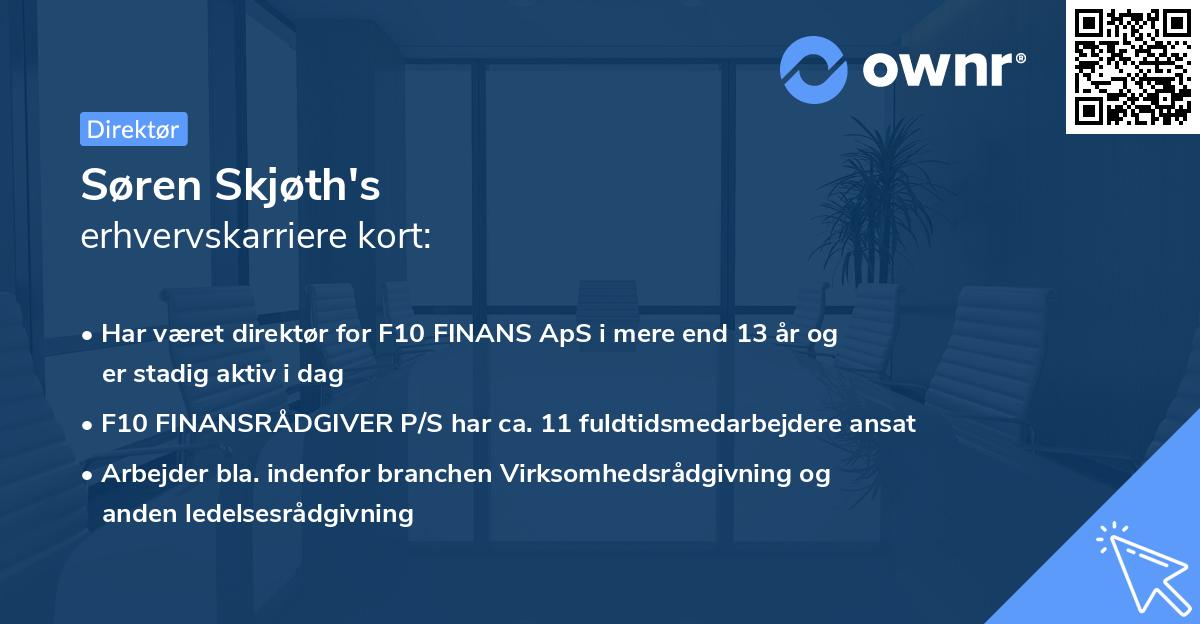 Søren Skjøth's erhvervskarriere kort
