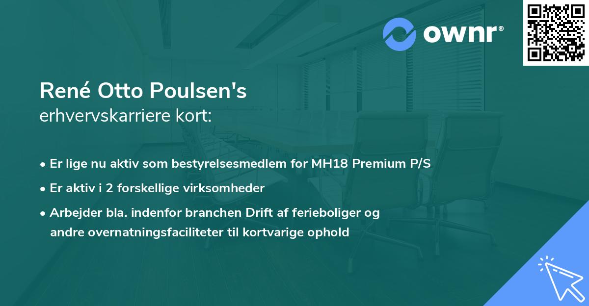 René Otto Poulsen's erhvervskarriere kort