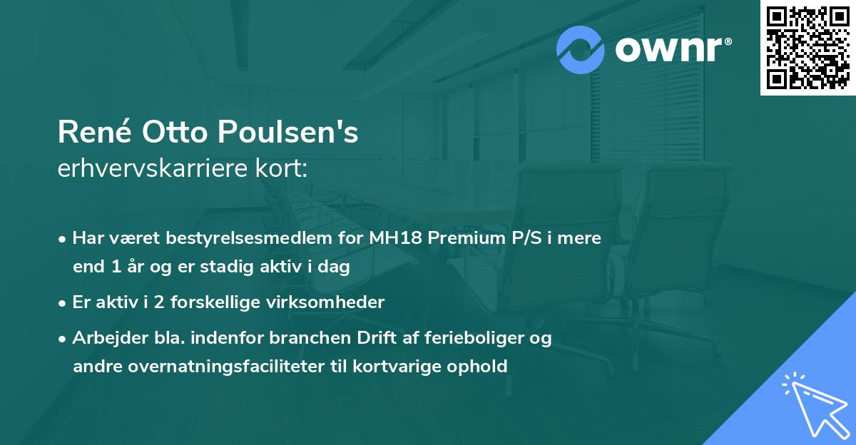 René Otto Poulsen's erhvervskarriere kort