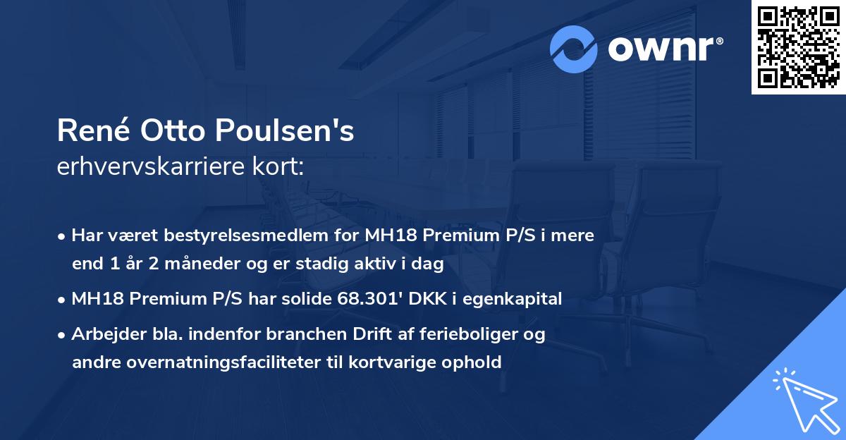 René Otto Poulsen's erhvervskarriere kort