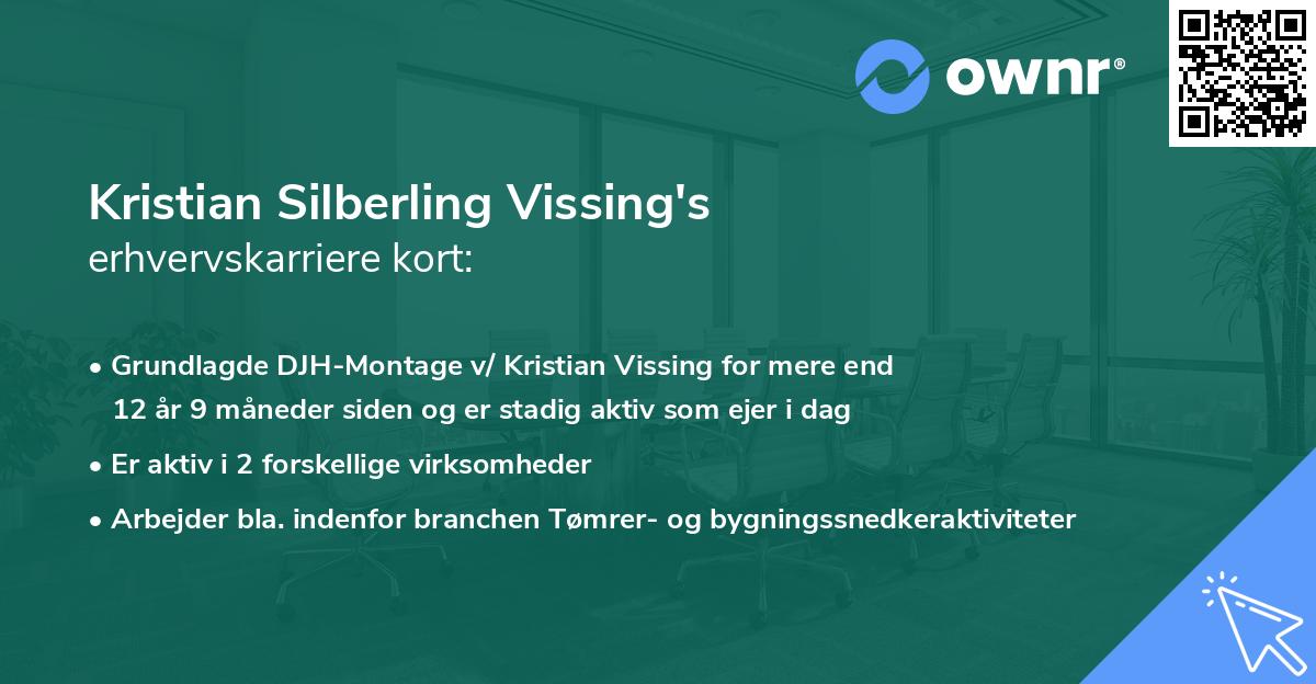 Kristian Silberling Vissing's erhvervskarriere kort