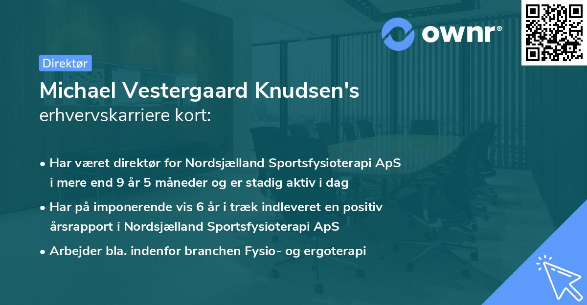 Michael Vestergaard Knudsen's erhvervskarriere kort