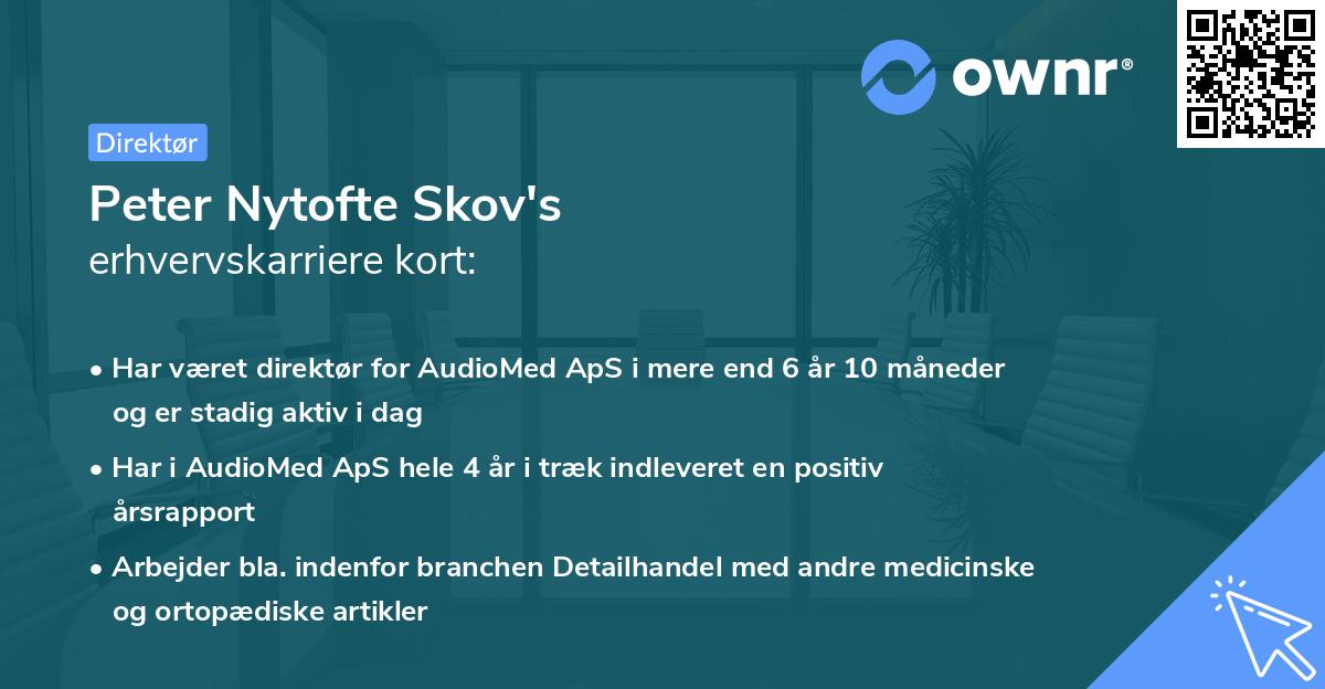Peter Nytofte Skov's erhvervskarriere kort