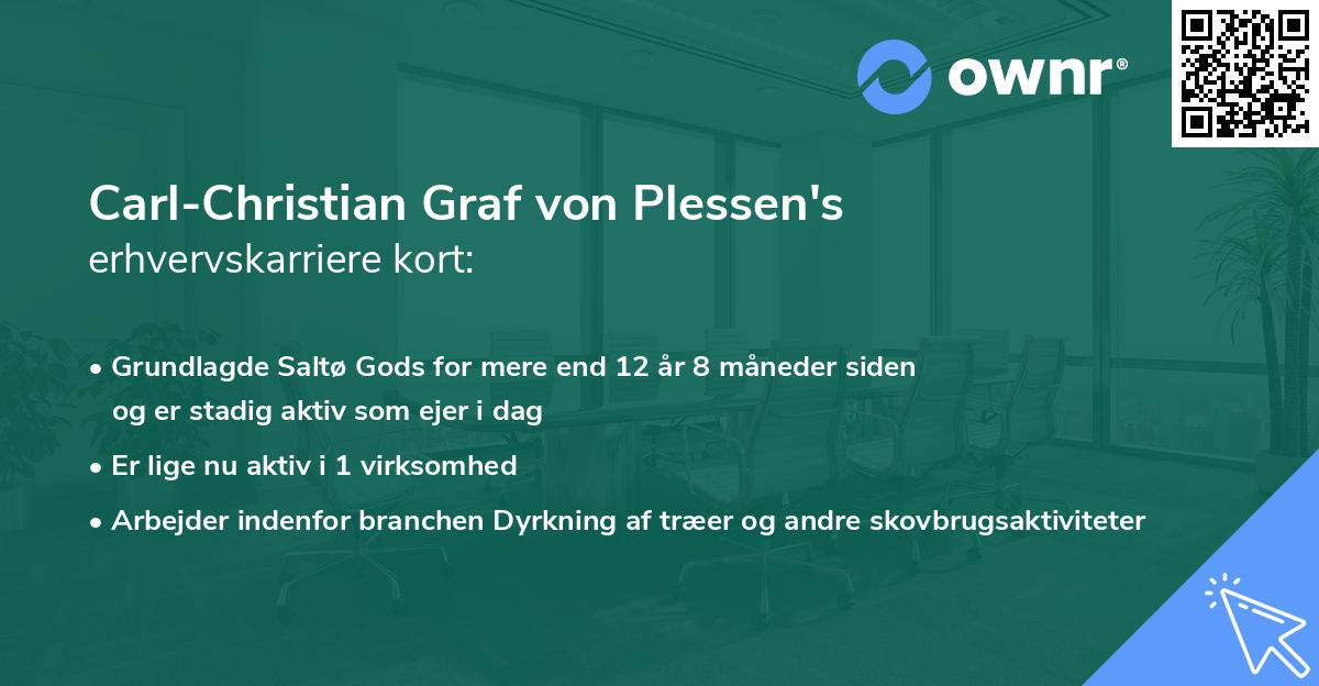 Carl-Christian Graf von Plessen's erhvervskarriere kort