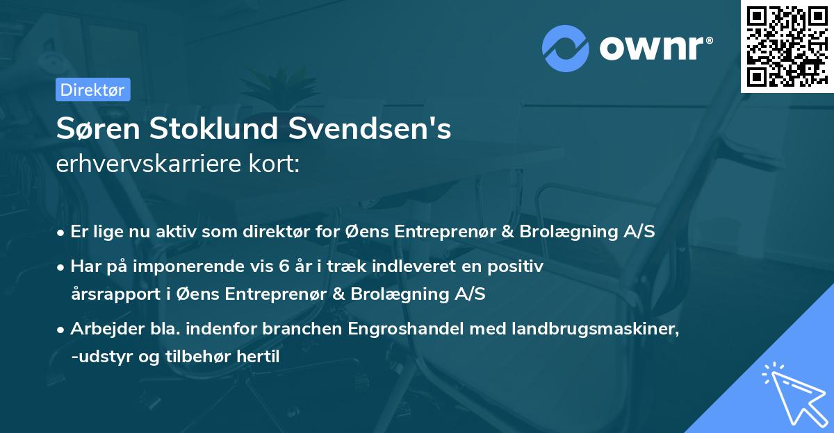 Søren Stoklund Svendsen's erhvervskarriere kort