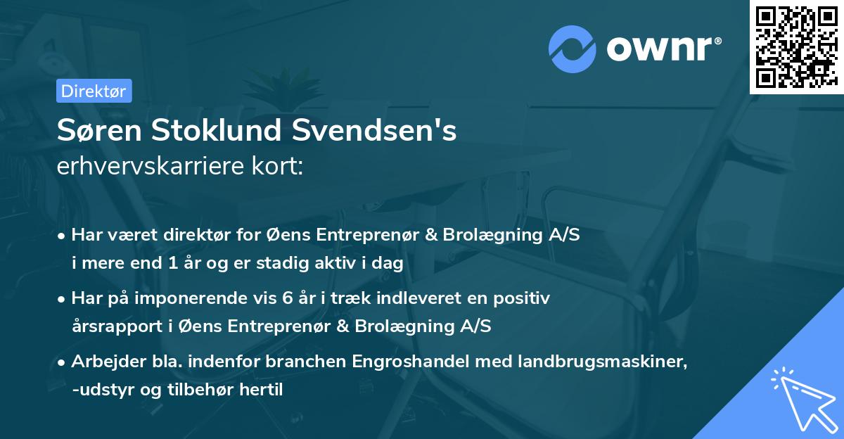 Søren Stoklund Svendsen's erhvervskarriere kort