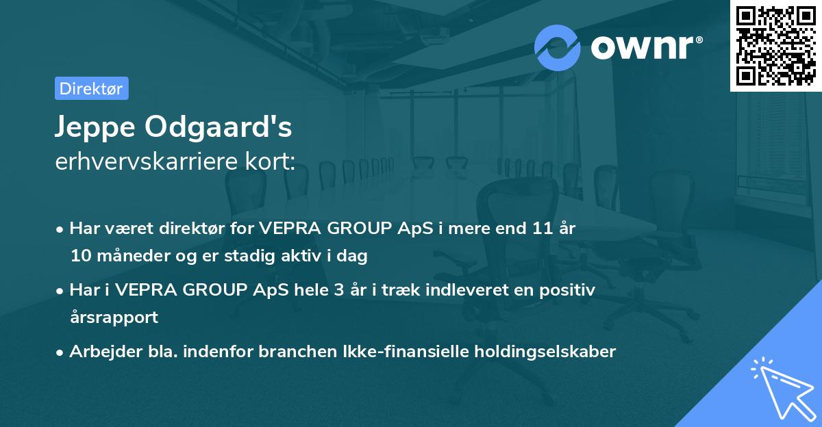 Jeppe Odgaard's erhvervskarriere kort