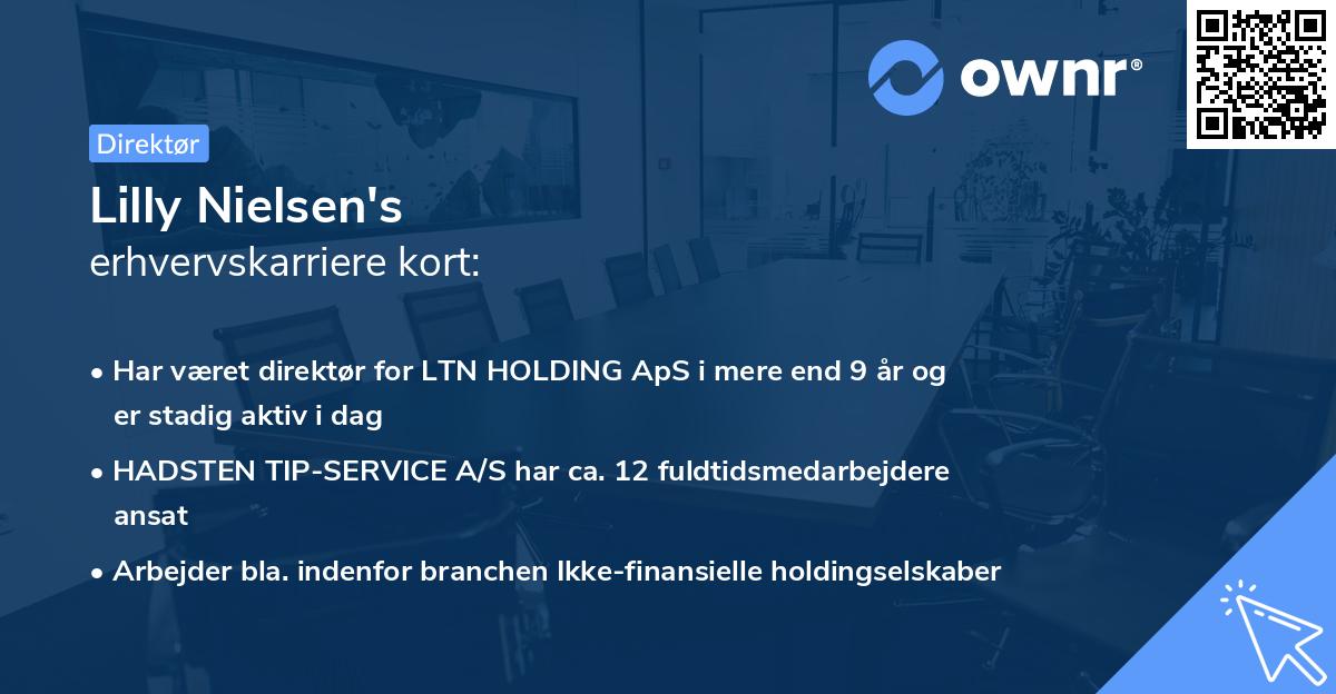 Lilly Nielsen's erhvervskarriere kort