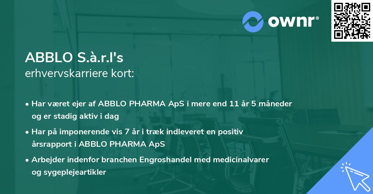 ABBLO S.à.r.l's erhvervskarriere kort