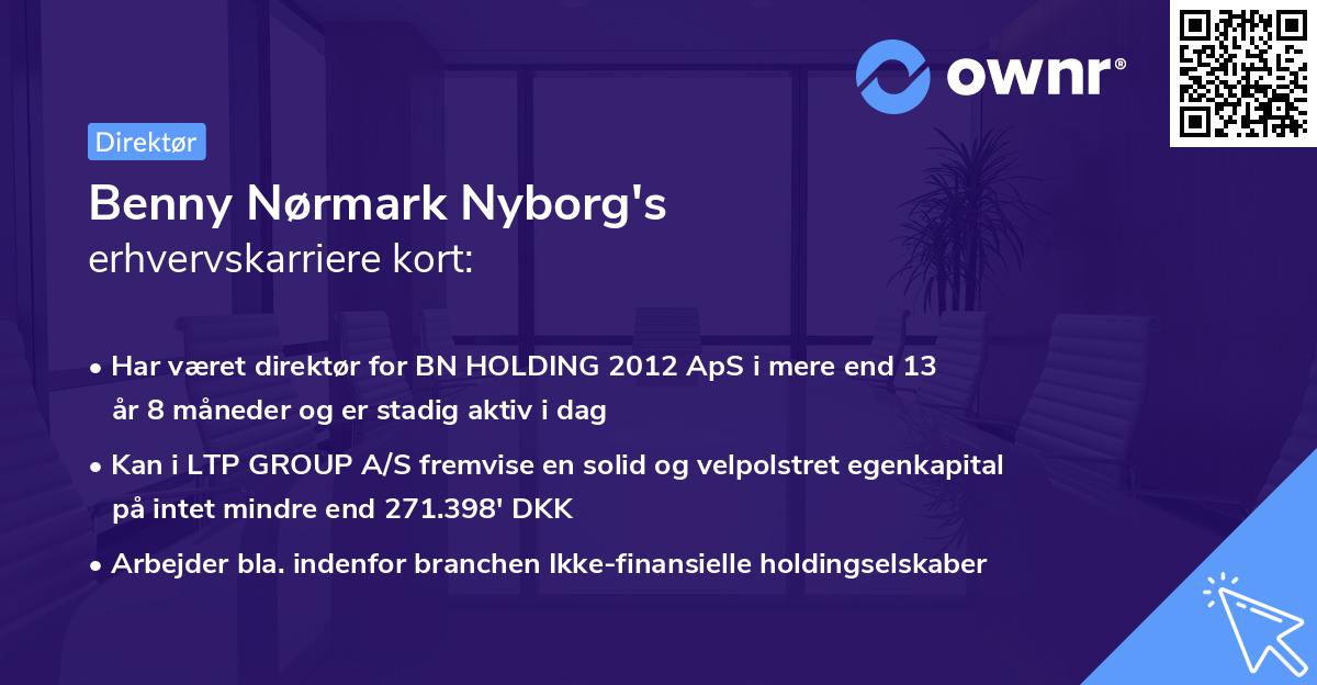 Benny Nørmark Nyborg's erhvervskarriere kort