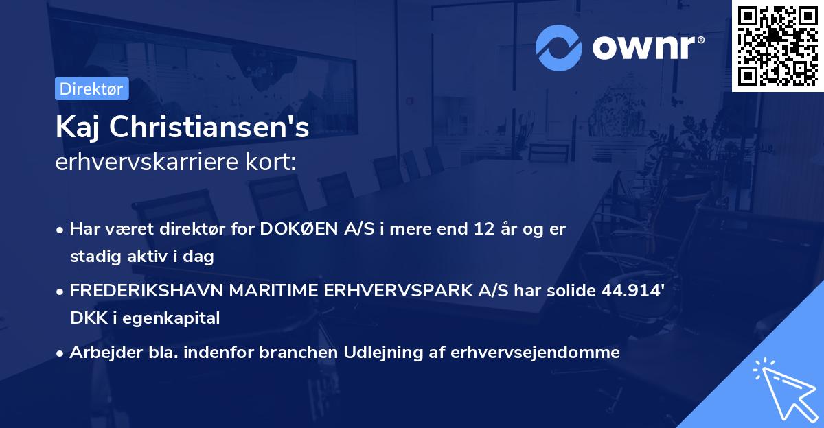 Kaj Christiansen's erhvervskarriere kort