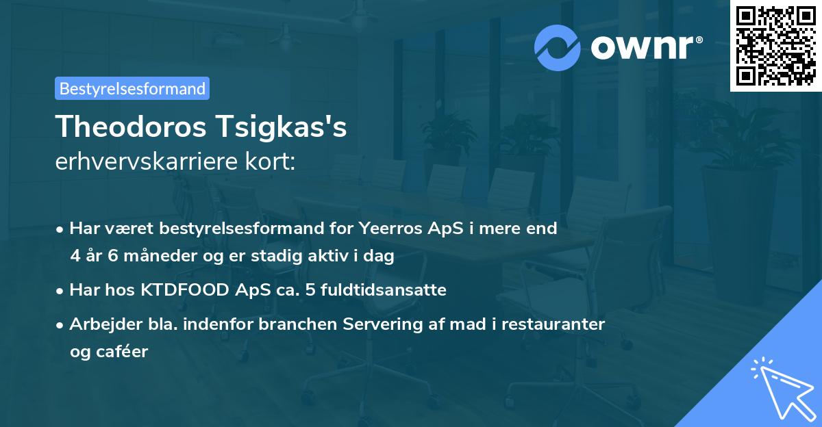 Theodoros Tsigkas's erhvervskarriere kort