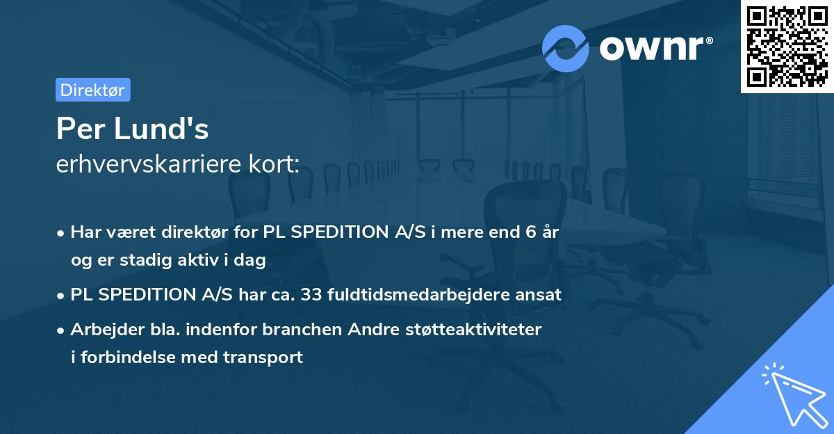 Per Lund's erhvervskarriere kort