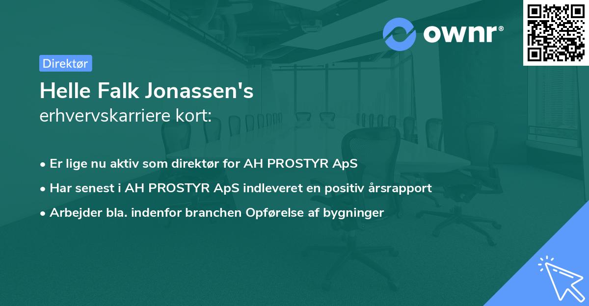 Helle Falk Jonassen's erhvervskarriere kort