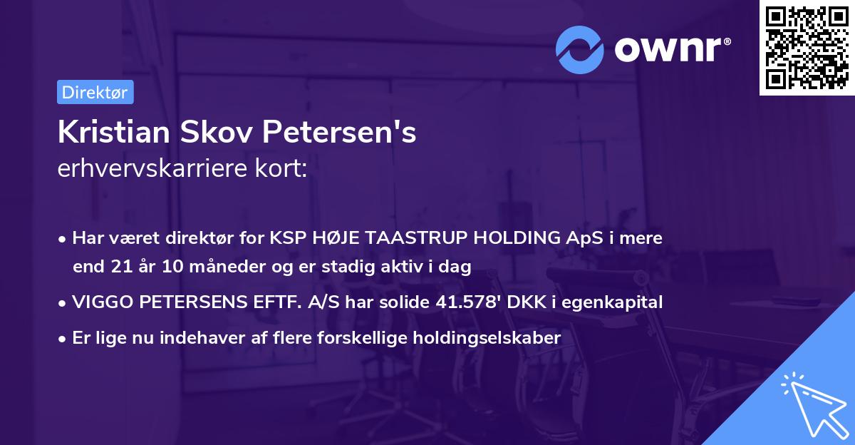 Kristian Skov Petersen's erhvervskarriere kort