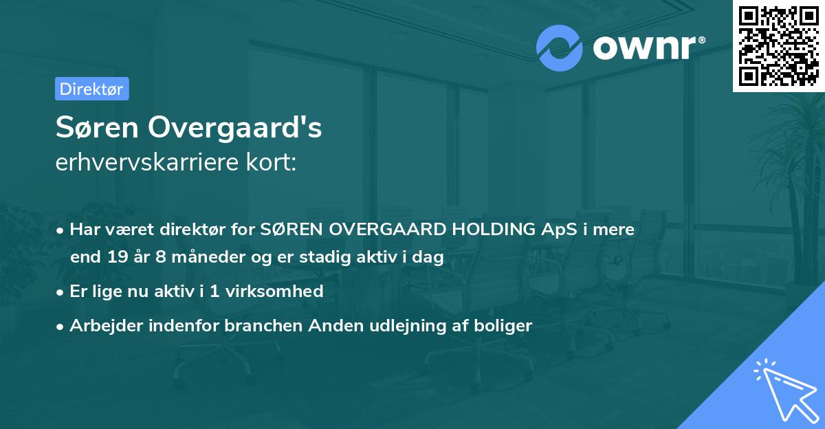 Søren Overgaard's erhvervskarriere kort
