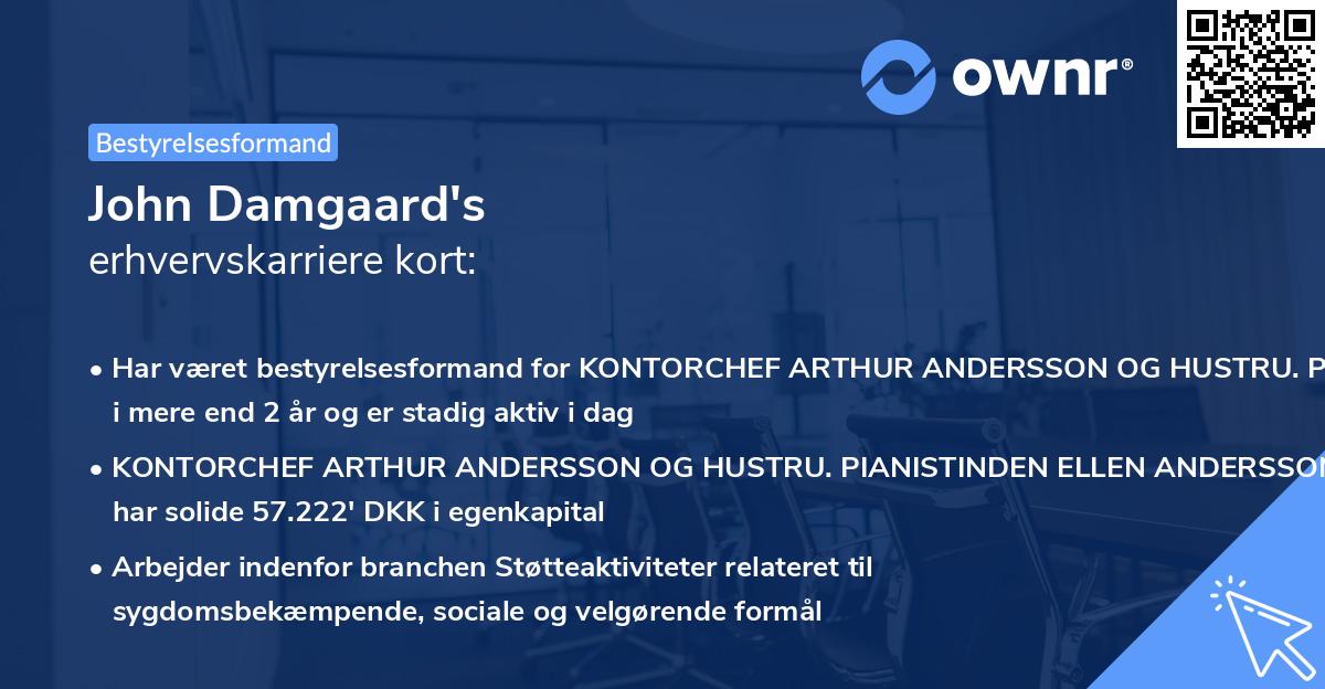 John Damgaard's erhvervskarriere kort