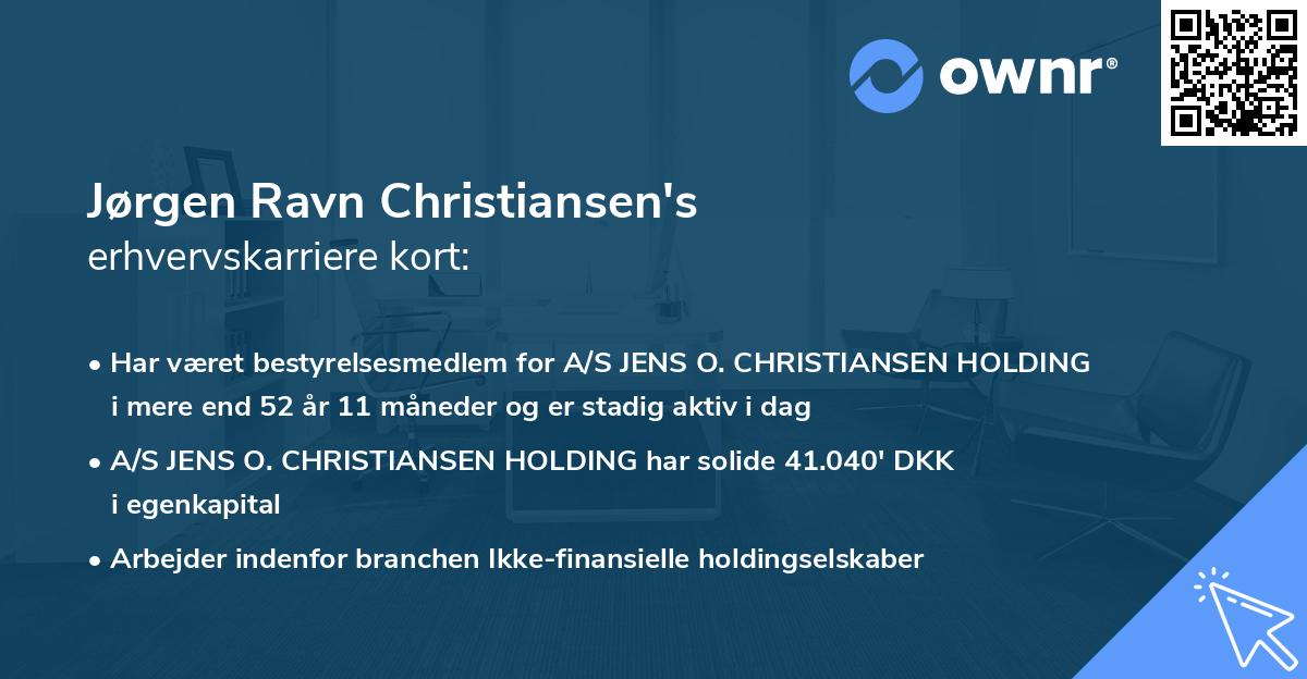 Jørgen Ravn Christiansen's erhvervskarriere kort