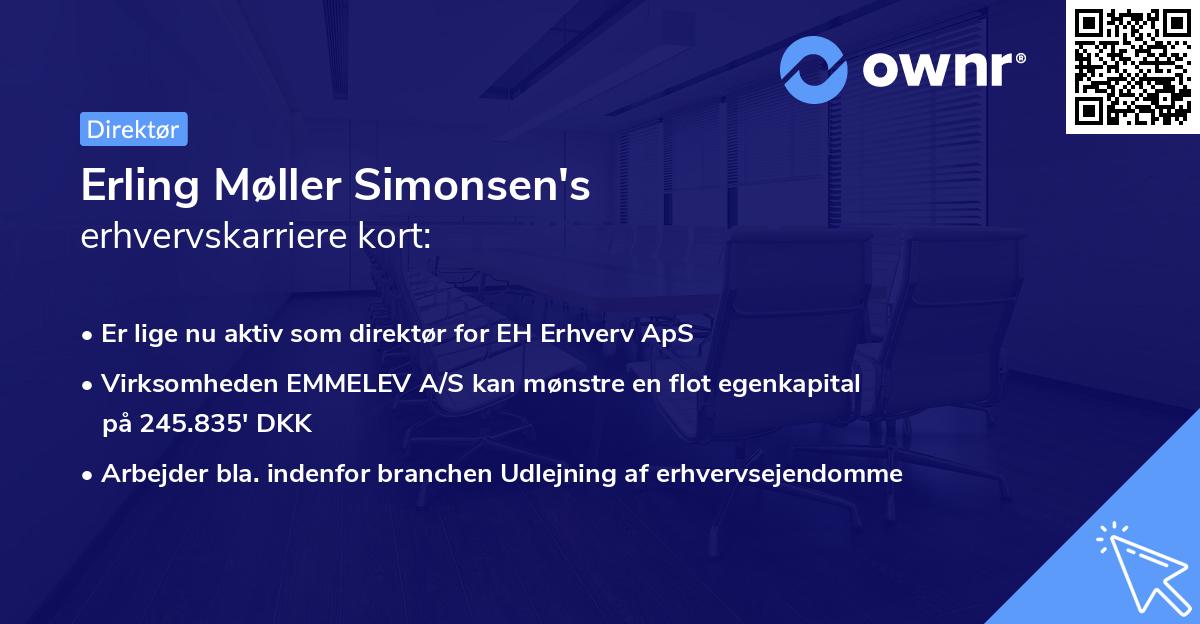 Erling Møller Simonsen's erhvervskarriere kort