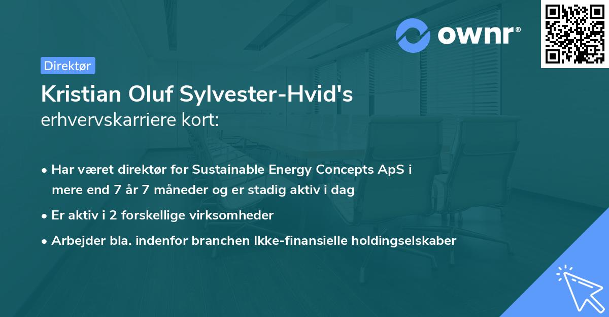 Kristian Oluf Sylvester-Hvid's erhvervskarriere kort