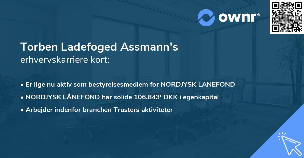 Torben Ladefoged Assmann's erhvervskarriere kort