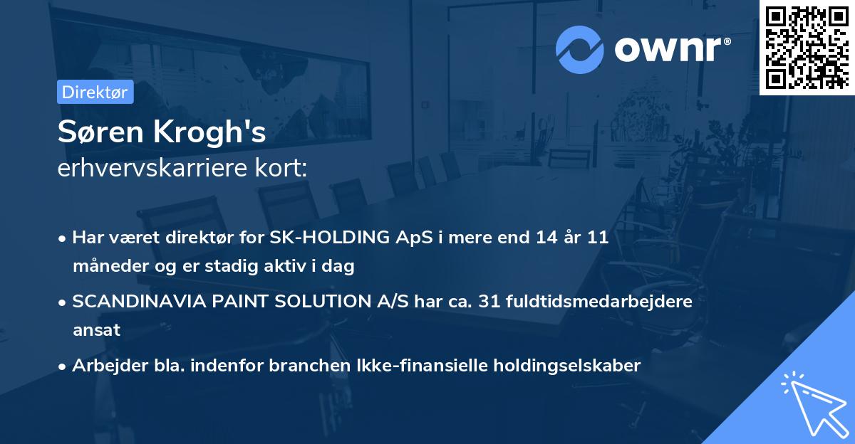 Søren Krogh's erhvervskarriere kort