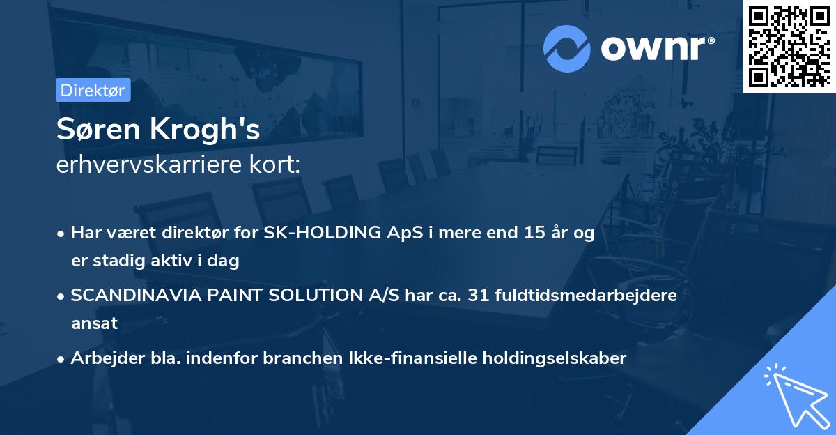 Søren Krogh's erhvervskarriere kort