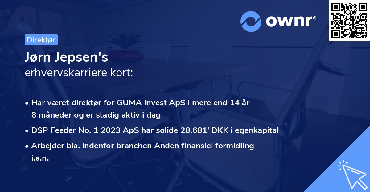 Jørn Jepsen's erhvervskarriere kort