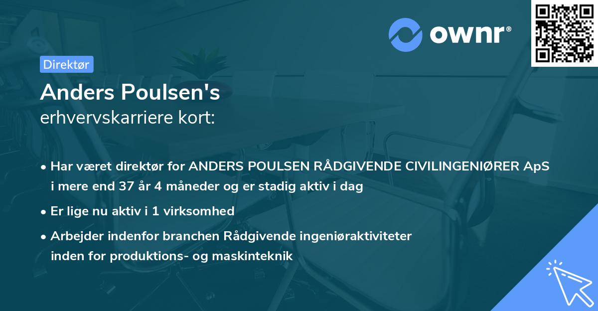 Anders Poulsen's erhvervskarriere kort