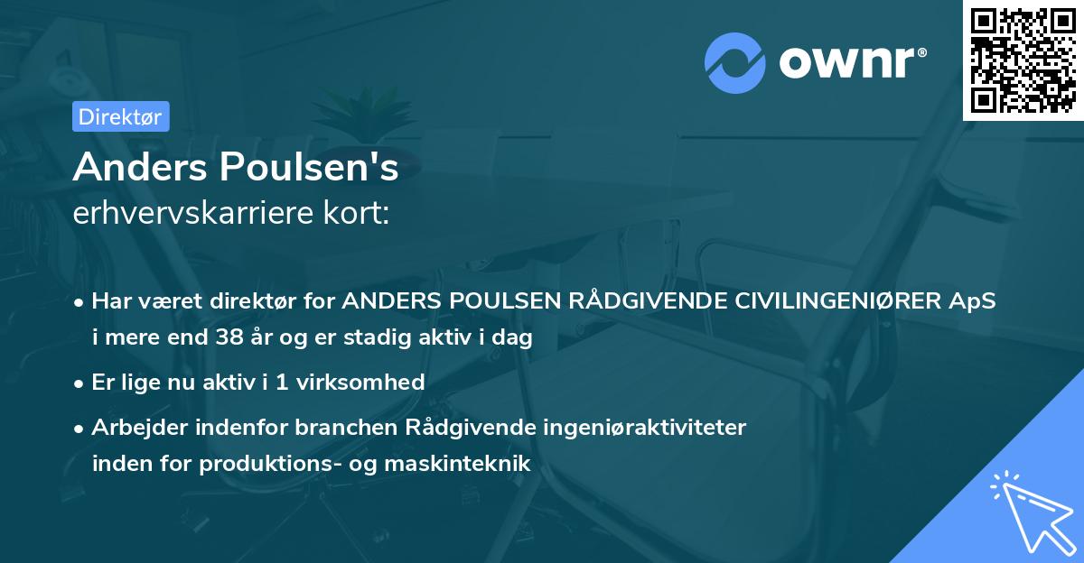 Anders Poulsen's erhvervskarriere kort