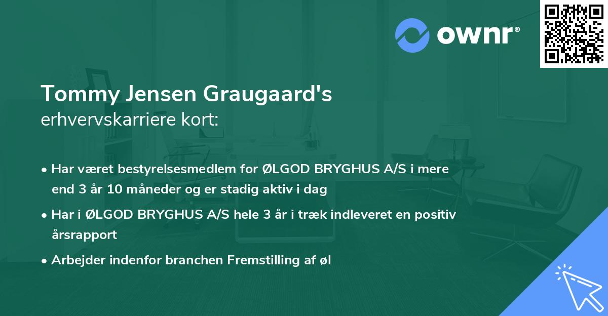 Tommy Jensen Graugaard's erhvervskarriere kort