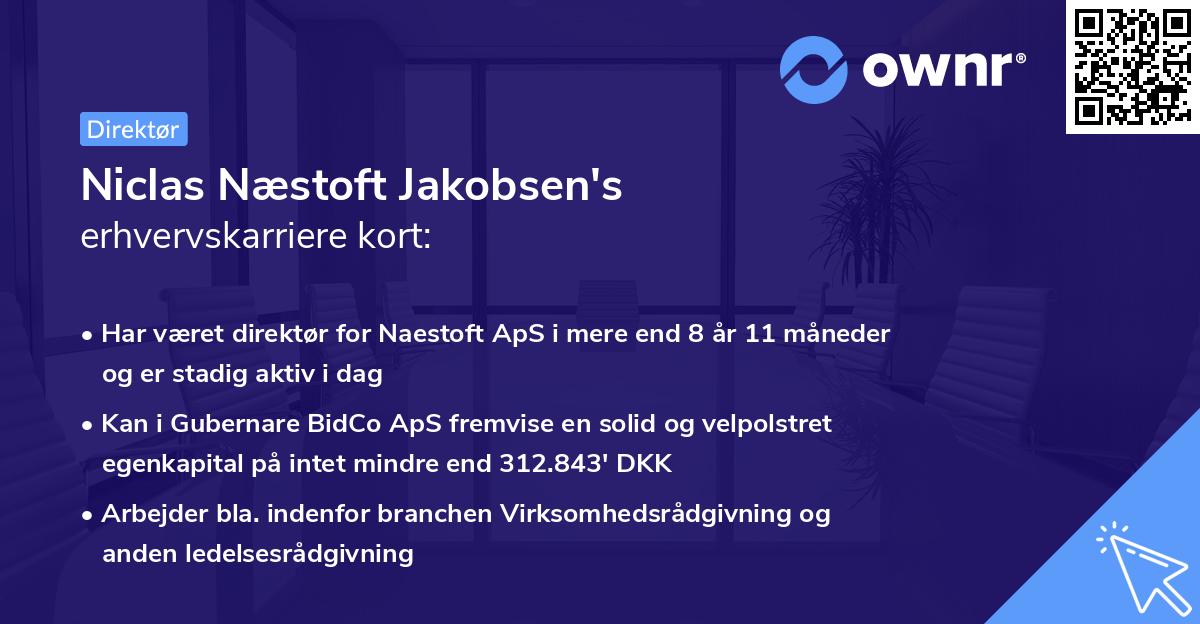 Niclas Næstoft Jakobsen's erhvervskarriere kort