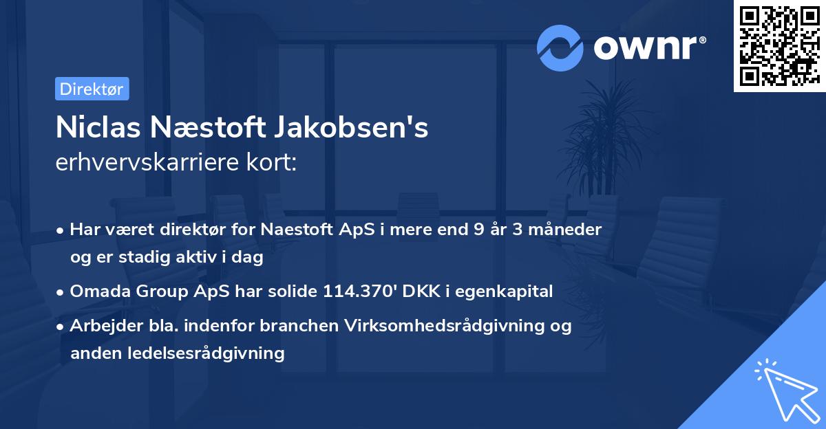 Niclas Næstoft Jakobsen's erhvervskarriere kort