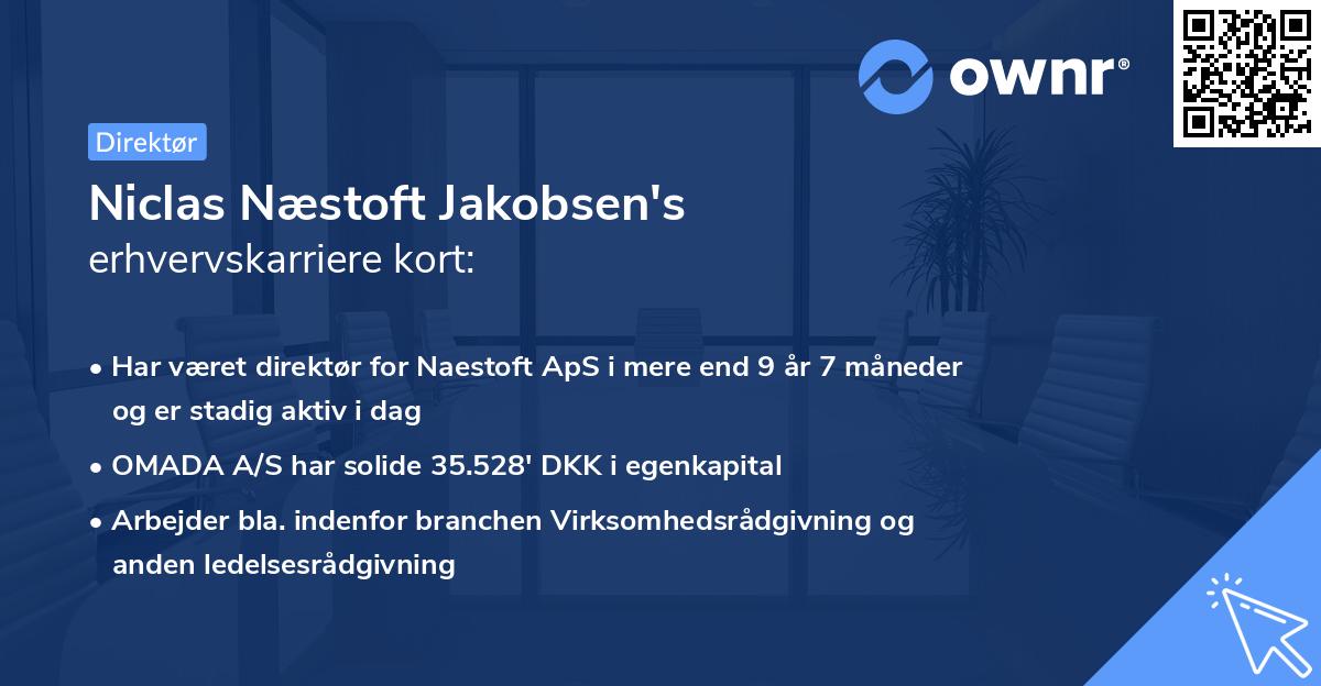 Niclas Næstoft Jakobsen's erhvervskarriere kort