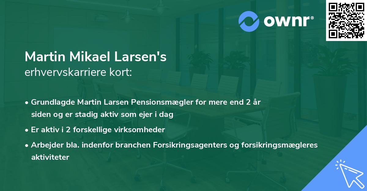 Martin Mikael Larsen's erhvervskarriere kort