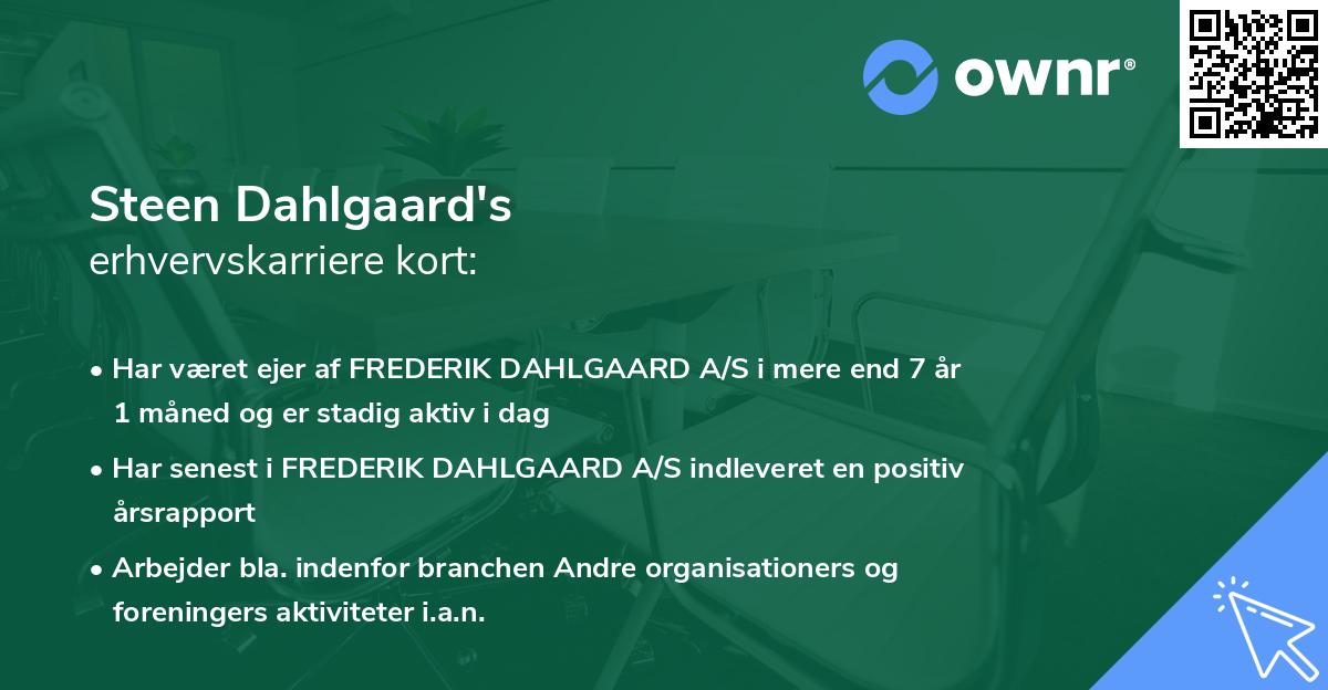 Steen Dahlgaard's erhvervskarriere kort