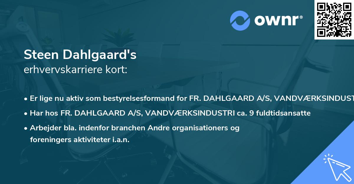 Steen Dahlgaard's erhvervskarriere kort