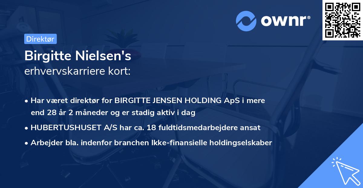 Birgitte Nielsen's erhvervskarriere kort